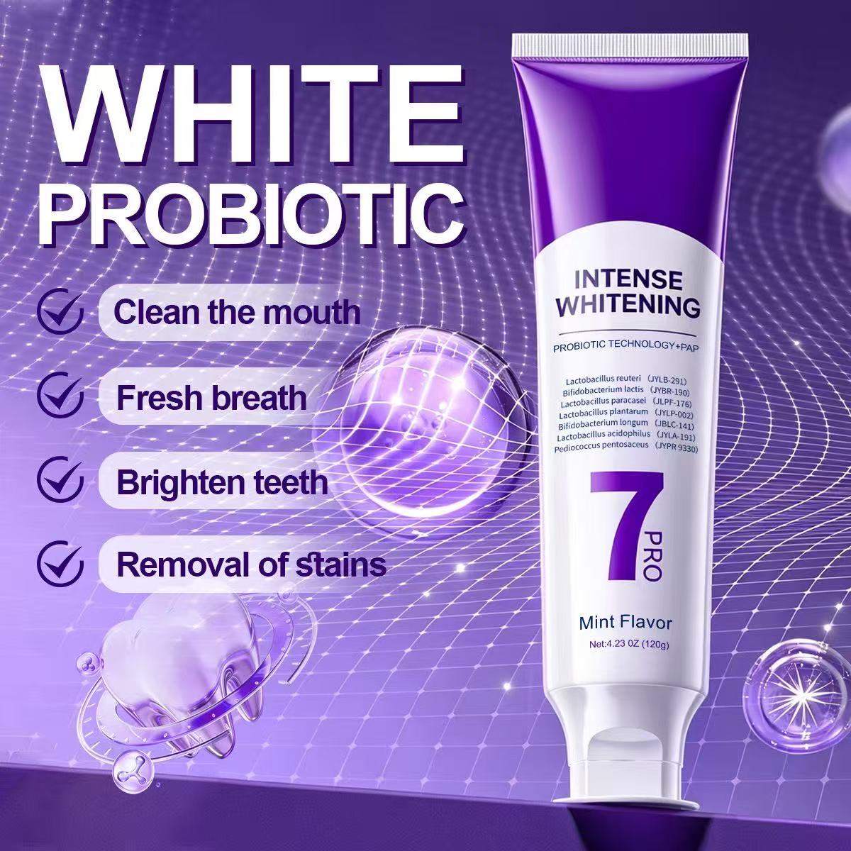 Teeth Whitening That Works - 7-Pro Probiotyczna Pasta do Zębów Wybielająca:
