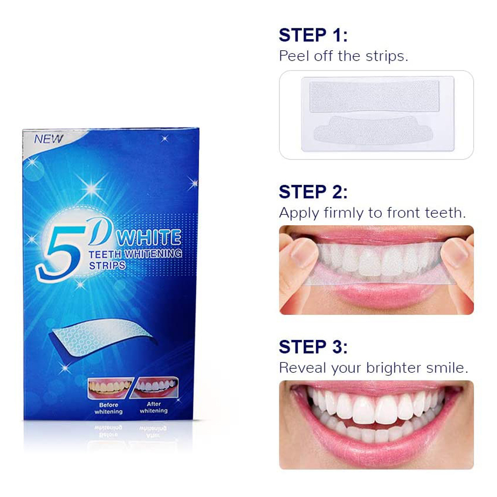 Paski do wybielania zębów 5D,  – Teeth Whitening Bleach recenzja i cena